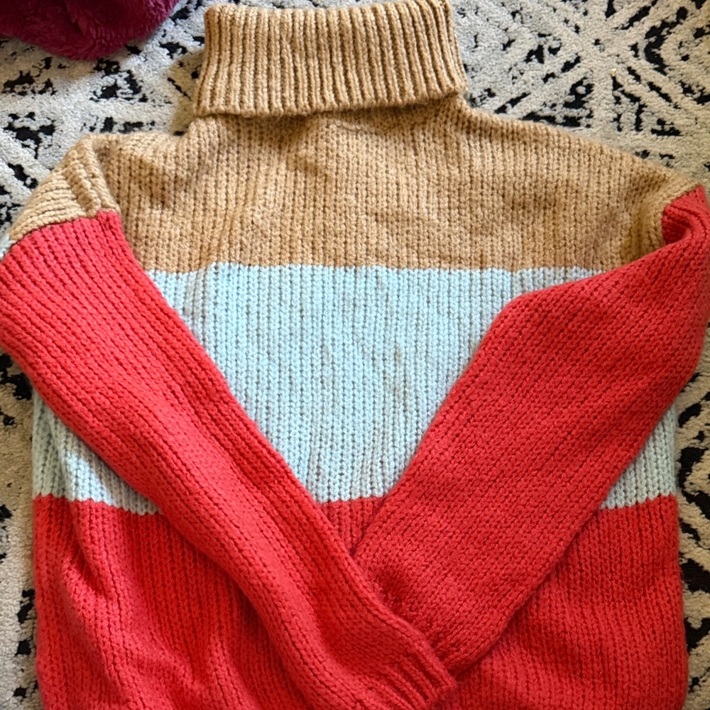 Vici Multicolor Turtleneck Sweater